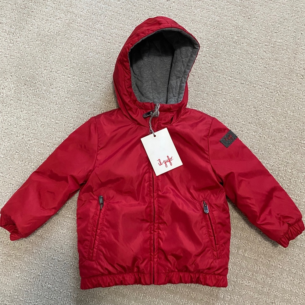 NWT! IL Gufo reversible baby jacket. 12 m